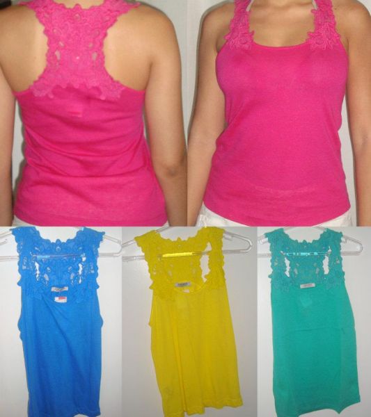 blusa com  detalhe de renda